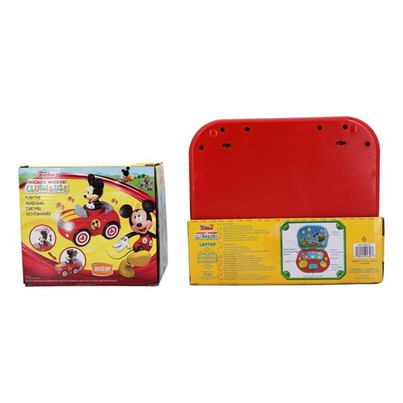 Disney Jr Mickey Mouse Clubhouse Laptop & Push And Go Racer Toy Bundle New - Picture 3 of 5